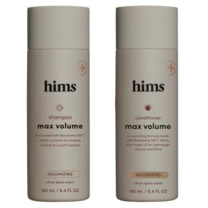 Discover hims Max Volume Shampoo and Conditioner, a premium import designed for volume and shine. Available at Curat Cart.