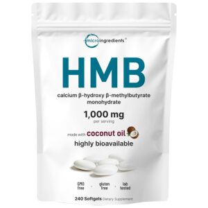 HMB Supplements for Muscle Recovery, premium import with coconut oil for enhanced absorption, available at Curat Cart.
