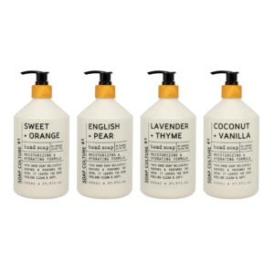 Discover the premium imported Home & Body Company Hand Soap Collection at Curat Cart, featuring Sweet Orange and Lavender Thyme. Clean and soft skin awaits.
