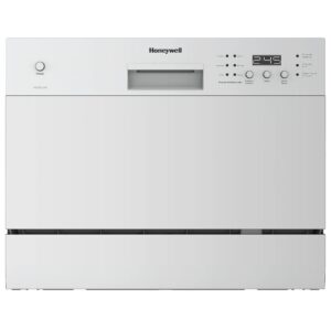 Discover the authentic Honeywell countertop dishwasher, featuring sleek design and user-friendly controls for efficient cleaning.