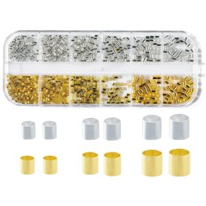 Explore premium imported Hudinsun Crimp Beads for Jewelry Making, featuring assorted metallic colors. Available at Curat Cart.
