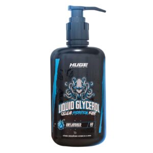 Discover Huge Supplements Liquid Glycerol, a premium import for optimal hydration, available at Curat Cart. Perfect for your fitness needs.