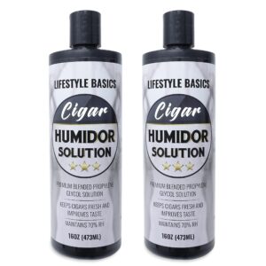 Cigar Humidor Solution humidifier liquid, a premium import for keeping cigars fresh and enhancing taste. Available at Curat Cart.