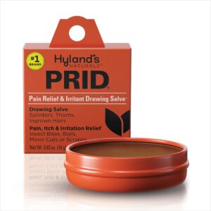Hyland's PRID Drawing Salve offers premium pain relief for splinters and irritations. An international favorite, available at Curat Cart.