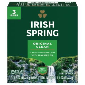 Discover the premium imported Irish Spring Deodorant Soap, featuring flaxseed oil for a refreshing clean. Available at Curat Cart.