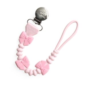 Discover the Itzy Ritzy Silicone Pacifier Clip, a premium import perfect for stylish infants, available at Curat Cart.