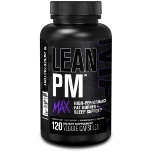 Discover Jacked Factory Lean PM Max, a premium imported fat burner and sleep support supplement, available at Curat Cart.