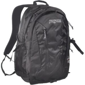 Authentic JanSport Agave Backpack in black, featuring durable fabric and spacious compartments for all your essentials.