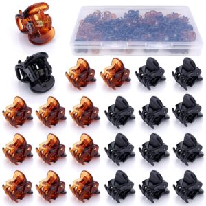 Premium imported JANYUN Mini Hair Claw Clips collection in amber and black, perfect for stylish hair management. Available at Curat Cart.
