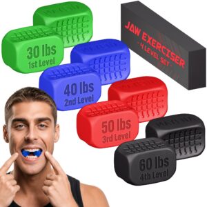Enhance facial definition with premium imported Jaw Exerciser set from Curat Cart, featuring varying resistance levels for effective workouts.