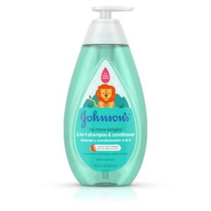 100% Genuine Johnson's Kids No More Tangles Shampoo, a 2-in-1 formula for easy hair detangling and care.