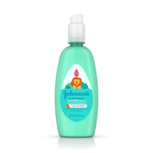 100% genuine Johnson's No More Tangles Detangling Spray, 10 fl oz, perfect for easy hair detangling.