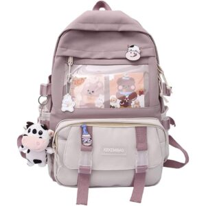 Discover this 100% genuine Kawaii backpack featuring adorable animal accessories, perfect for daily use and style.