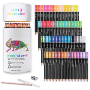 Discover the KALOUR Colored Pencils Set, featuring 120 vibrant colors plus 3 extras, premium imported quality at Curat Cart.