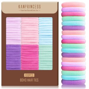 Kanprincess Nylon Hair Ties in vibrant colors, premium import from Curat Cart, perfect for stylish looks. Shop now.