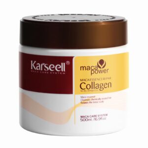 Karseell's authentic Collagen Hair Mask, 500ml, for dry, damaged hair. Experience rejuvenation and care for your hair.