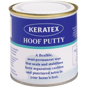 Keratex Hoof Putty: 100% genuine, flexible wax for sealing and stabilizing hoof issues in horses.