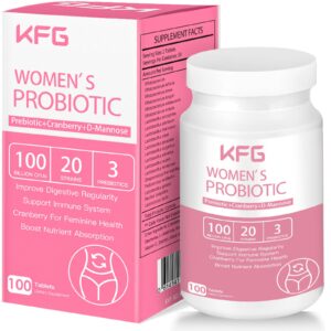 KFG Women's Probiotic 100 Billion CFUs offers premium imported digestive support, enhancing immunity and nutrient absorption. Available at Curat Cart.
