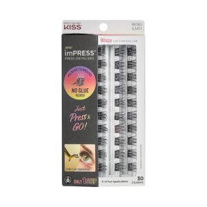 Discover premium imported Kiss Impress False Eyelashes for a wispy lash extensions look. Easy application at Curat Cart.