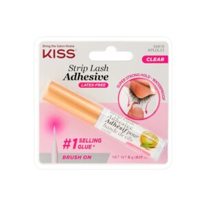 Kiss Strip Lash Adhesive, latex-free and waterproof, offers super-strong hold for flawless lash application. 100% genuine product.