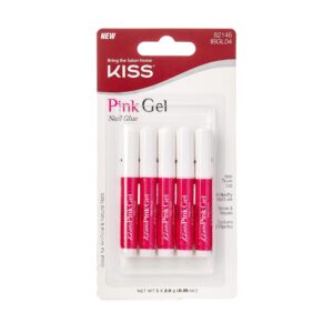 Kiss Pink Gel Nail Glue in premium imported packaging, ideal for a strong nail bond. Available at Curat Cart.