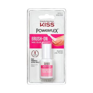Discover 100% authentic Kiss PowerFlex Nail Glue in a convenient brush-on format for easy application.