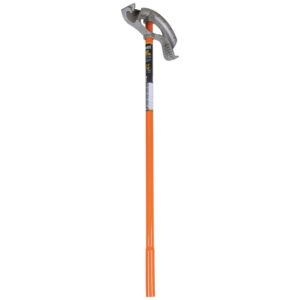 Authentic Klein Tools conduit bender assembly with a durable orange handle, ideal for precise electrical work.