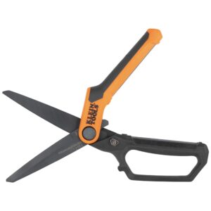Discover the authentic Klein Tools professional scissors with titanium-coated blades for precision cutting.