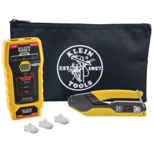 Discover the Klein Tools Ethernet Cable Tester Kit, featuring genuine tools for efficient network testing and maintenance.