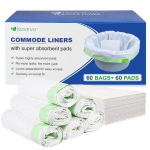 Kovevo Commode Liners with super absorbent pads, premium imported product from Curat Cart for hygiene and convenience.