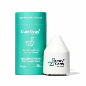 Krazy Klean Toilet Cleaner offers a premium imported solution for permanent toilet stain prevention. Available at Curat Cart.