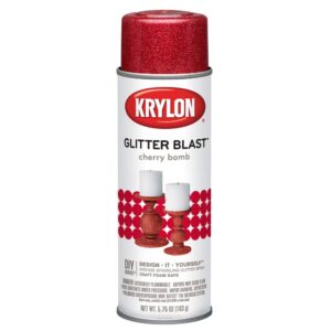 Krylon Glitter Blast Cherry Bomb spray paint, 100% genuine, ideal for DIY projects to add sparkling elegance.