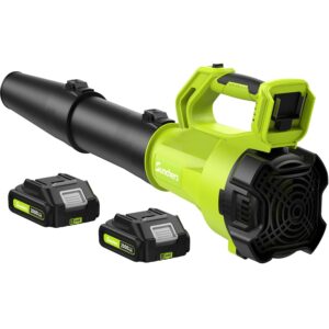 Premium imported cordless leaf blower with dual batteries, perfect for effortless yard cleanup. Available at Curat Cart.