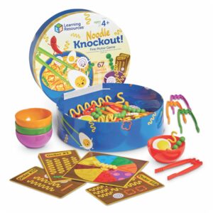 Discover the authentic Learning Resources Noodle Knockout Game with 67 pieces, designed for fun fine motor skill development.
