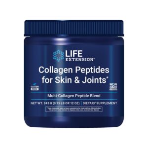 Discover Life Extension Collagen Peptides, a premium imported blend for skin and joints, available at Curat Cart.