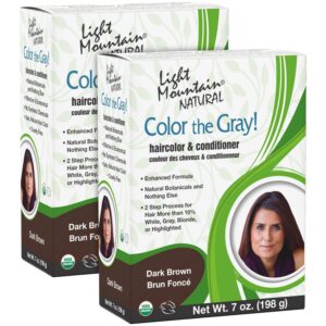 Light Mountain Henna Hair Color in Dark Brown. 100% Genuine, natural formula to enhance and condition your hair.