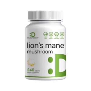Discover the premium imported Lion's Mane mushroom supplement with 240 capsules at Curat Cart, your source for quality wellness products.