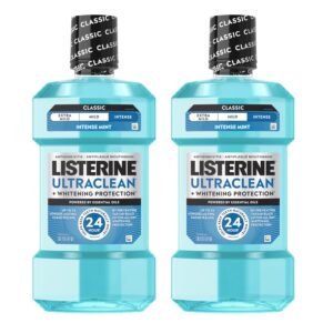 Discover Listerine Ultraclean Mouthwash, a premium import offering intense mint flavor and 24-hour protection. Available at Curat Cart.