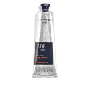 Experience the premium imported L'Occitane Cade Shea Butter Shaving Cream for a smooth shave, available at Curat Cart.