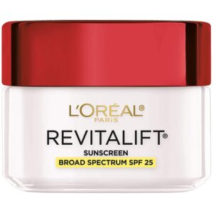 Discover the authentic L'Oréal Paris Revitalift Moisturizer with Broad Spectrum SPF 25, ensuring genuine skincare protection.
