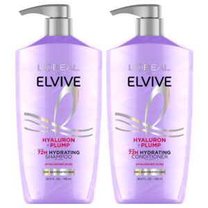 Shop authentic L'Oreal Paris Elvive Hyaluron Plump duo for 72-hour hydration, perfect for dry, dehydrated hair.