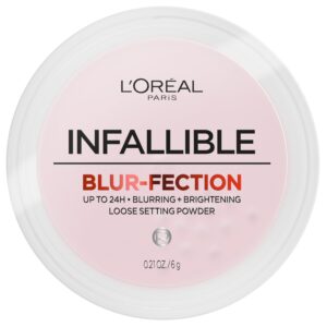Authentic L'Oreal Paris Infallible Blur Powder for blurring and brightening, 100% genuine product in 6g packaging.