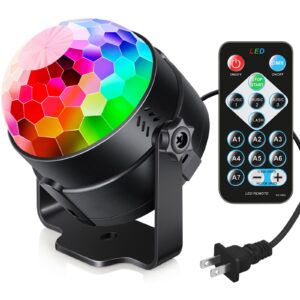 Experience vibrant lighting with the Luditek Sound Activated Party Lights, featuring a remote for easy control and dynamic effects.