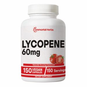 Premium imported lycopene supplement for men, featuring 150 vegan capsules, available at Curat Cart.