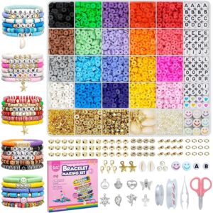Explore creativity with the LZOUOWO Clay Beads Bracelet Kit. 100% genuine, includes vibrant beads, charms, and tools.