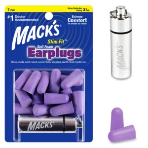 Mack's Soft Foam Earplugs, a premium import for sleep and travel, providing extreme comfort. Available at Curat Cart.
