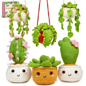 Explore the MAGIMUSE Crochet Kit for Beginners, a premium import featuring adorable plant designs, available at Curat Cart.