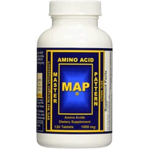 Discover MAP Master Amino Acid Pattern, a premium imported dietary supplement from Curat Cart, featuring 120 tablets of essential amino acids.