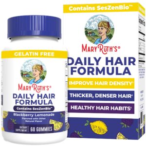 MaryRuth's Daily Hair Formula Gummies, a premium import for improved hair density and healthy hair habits, available at Curat Cart.