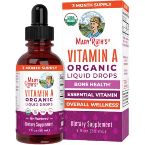 MARYRUTH'S Organic Vitamin A Drops offer premium imported nutrition for bone health and overall wellness. Available at Curat Cart.
